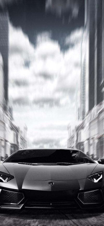 Fond d'écran iPhone Lamborghinis Black And White 4k