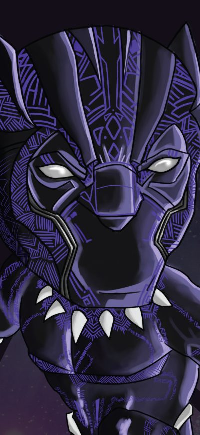 Fond d'écran iPhone Black Panther Doodle Art