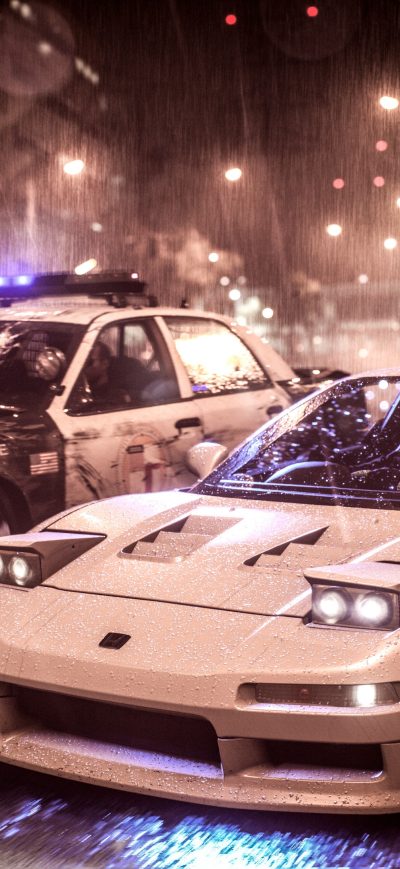Fond d'écran iPhone Need For Speed Acura Nsx Vs Police Car 4k