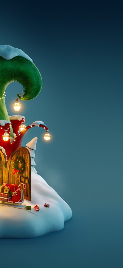 Fond d'écran iPhone Christmas Fairy House 4k