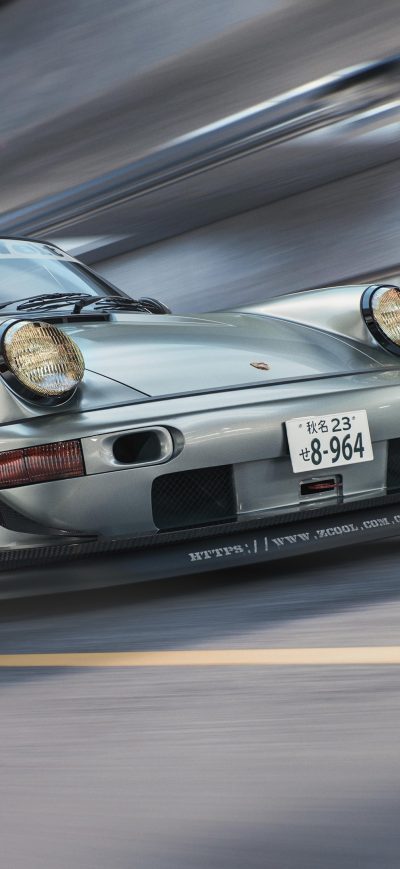 Fond d'écran Porsche 964 RWB CGI sur iPhone