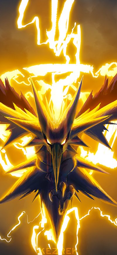 Fond d'écran iPhone Zapdos Pokemon Go Art