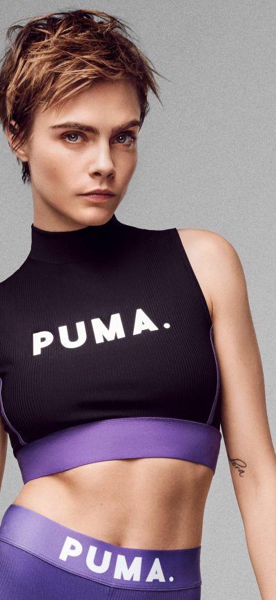 Fond d'écran iPhone Cara Delevingne Puma 4k