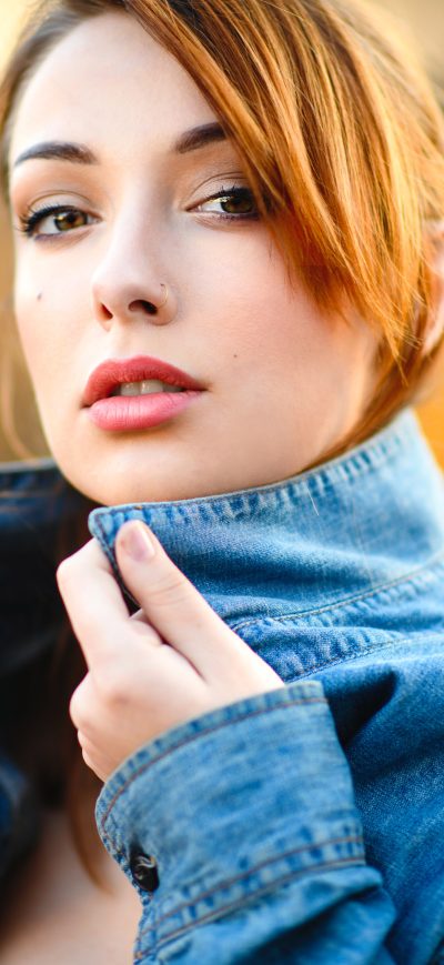 Fond d'écran iPhone Red Head Beautiful Girl Closeup Depth Of Field