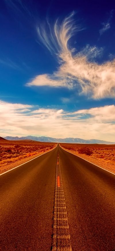 Fond d'écran iPhone Desert Alone Road