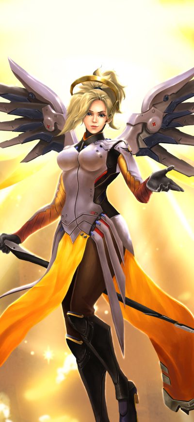 Fond d'écran iPhone Overwatch Mercy Fanart