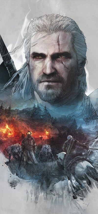 Fond d'écran iPhone The Witcher 3 Geralt of Rivia Artwork