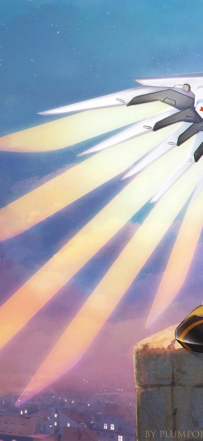 Fond d'écran iPhone Mercy Overwatch Artwork 3