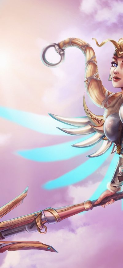 Fond d'écran iPhone Mercy Overwatch Artwork 2