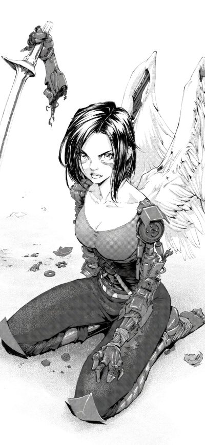 Fond d'écran iPhone Alita Battle Angel Minimal Light