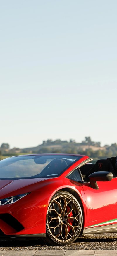 Fond d'écran iPhone Lamborghini Huracan Perfomante Spyder 4k