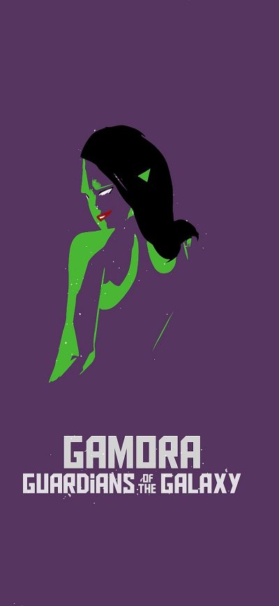 Fond d'écran iPhone Gamora Simple Art