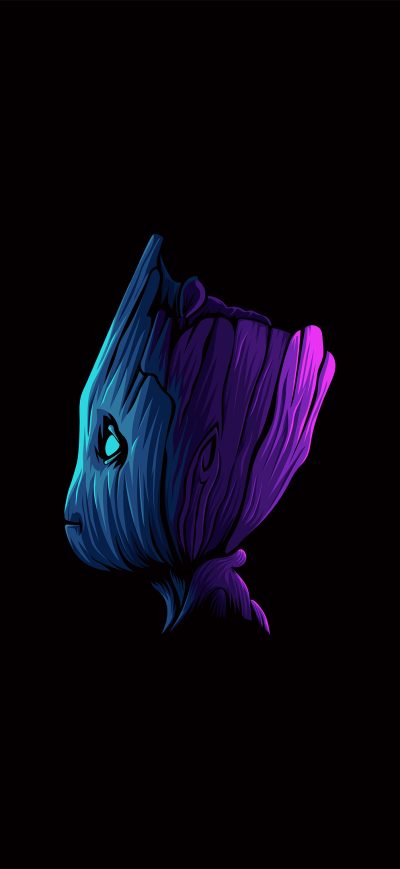 Fond d'écran iPhone Baby Groot Minimal Artwork