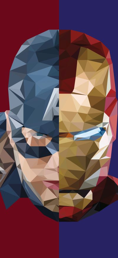 Fond d'écran iPhone Iron Man Captain America Abstract