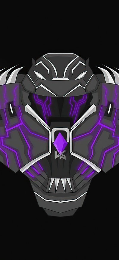 Fond d'écran iPhone Black Panther Buster Minimal 5k