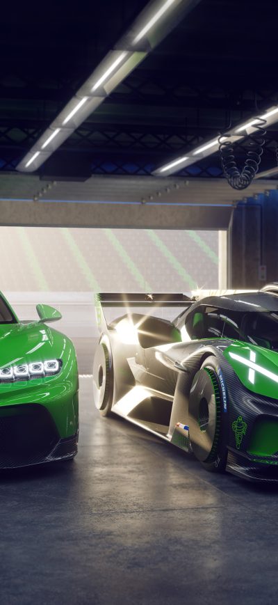 Fond d'écran iPhone Bugatti Chiron And Bugatti Bolide
