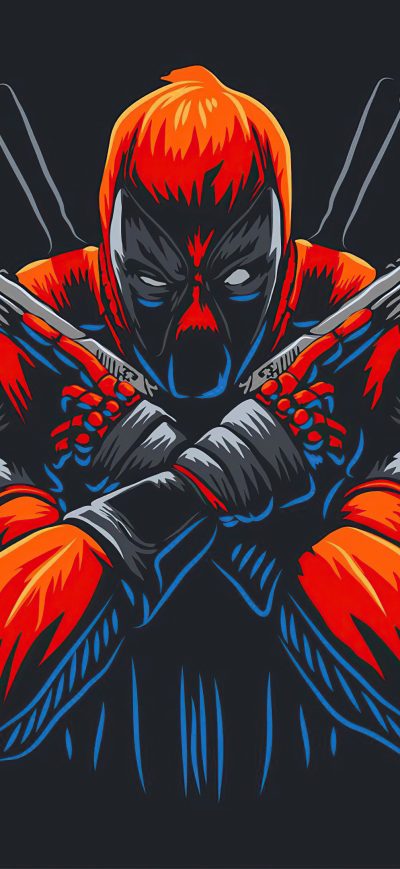 Fond d'écran iPhone Deadpool Guns Up 4k