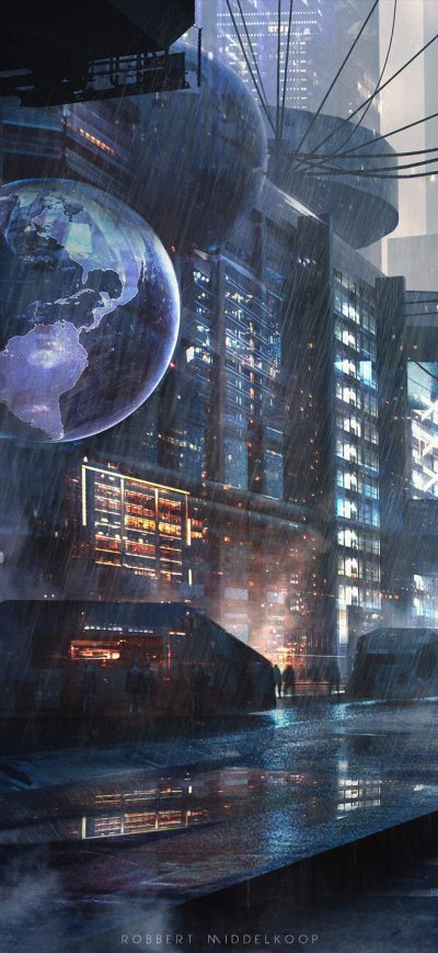 Fond d'écran iPhone Scifi City Futuristic