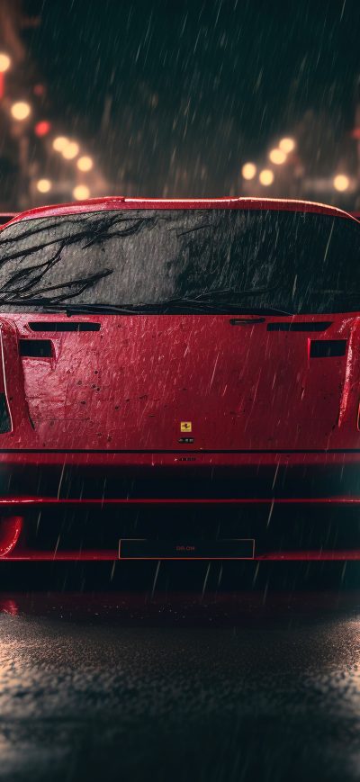 Fond d'écran iPhone Red Ferrari 4k