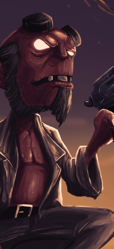Fond d'écran iPhone Chibi Hellboy