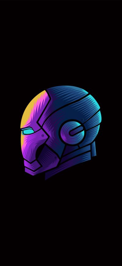 Fond d'écran iPhone Iron Man Mask Minimalism 4k