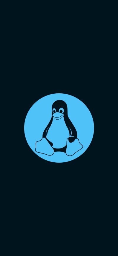 Fond d'écran iPhone Tux Linux Dark 4k