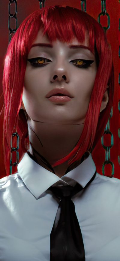 Fond d'écran iPhone Makima Chainsaw Man Cosplay