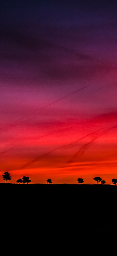 Fond d'écran iPhone Early Morning Dark Red Scenery 4k