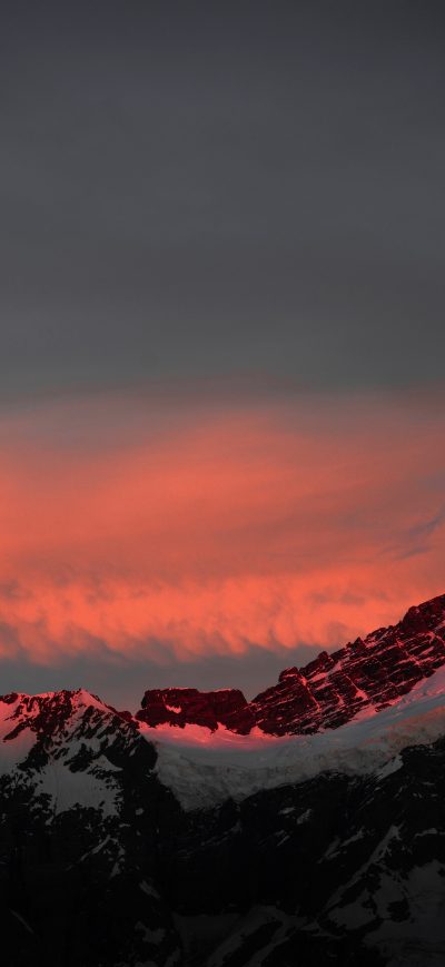 Fond d'écran iPhone Mountians Landscape Sunset 8k