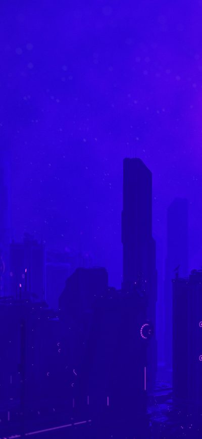 Fond d'écran iPhone Neon Glow Skyscrapers 4k