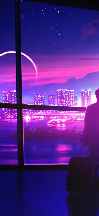 Fond d'écran New City Lights 4k sur iPhone