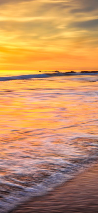 Fond d'écran iPhone California Ocean New Port Beach Long Exposure 5k
