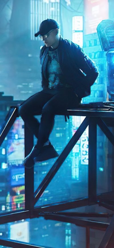 Fond d'écran iPhone After Job Night City Scifi 4k