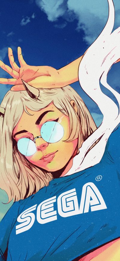 Fond d'écran iPhone Girl Sega Tshirt 4k