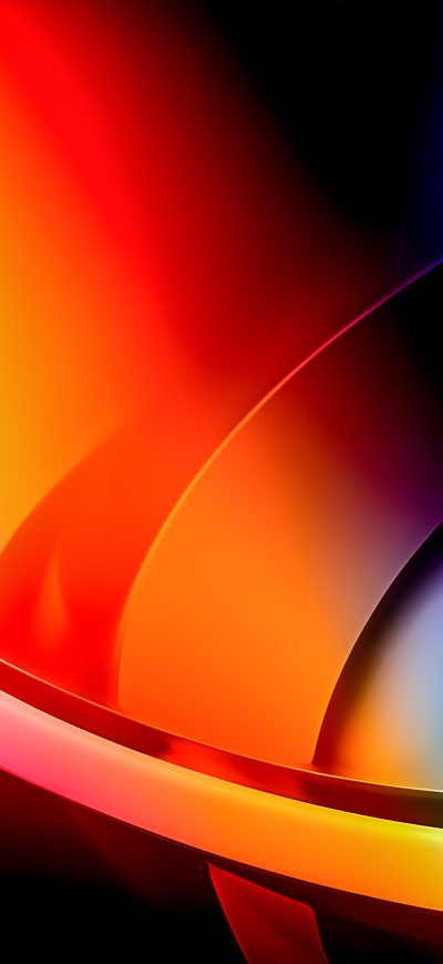 Fond d'écran iPhone Fractal Blue Orange Shapes 4k