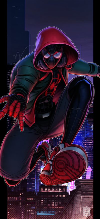 Fond d'écran iPhone Spider Man Miles Coming