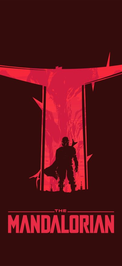 Fond d'écran The Mandalorian Digital Minimal Art 4k sur iPhone