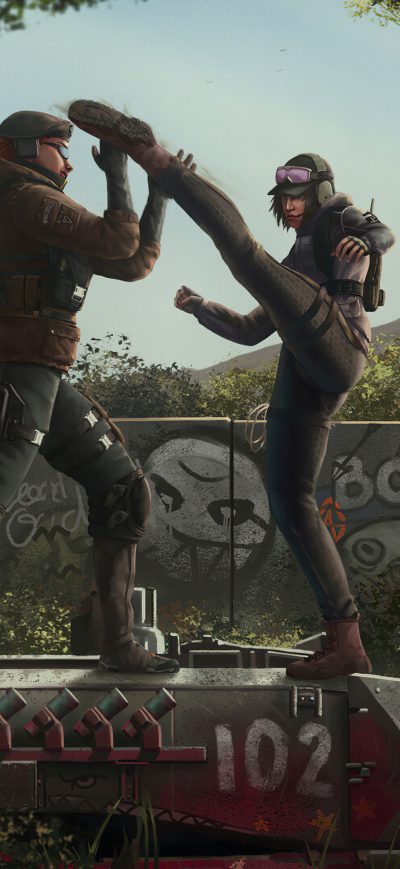 Fond d'écran iPhone Elsa Vs Zofia Rainbow Six Siege Game 4k