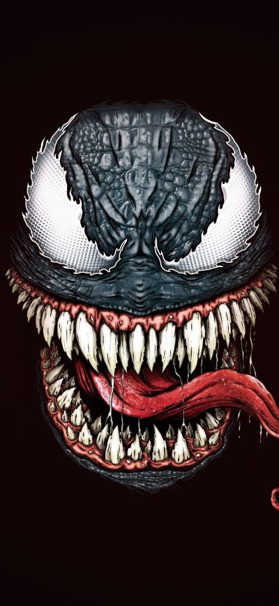 Fond d'écran iPhone Venom Face Minimal Art 5k