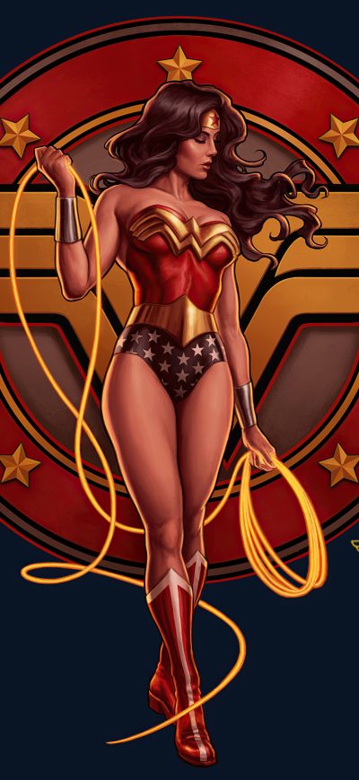 Fond d'écran iPhone Wonder Woman 1987 Minimal 4k