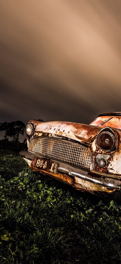 Fond d'écran iPhone Wrecked Vintage Car