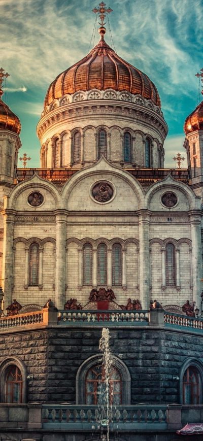 Fond d'écran iPhone Cathedral of Christ the Savior in Russia