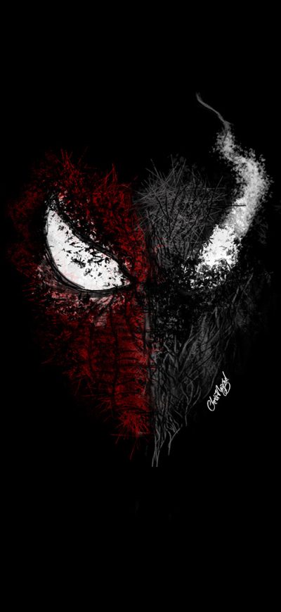 Fond d'écran iPhone Spiderman Venom Digital Artwork