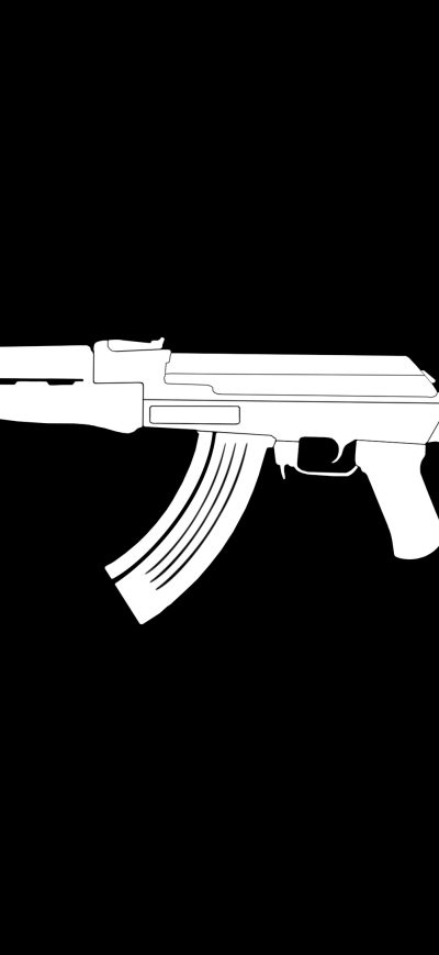 Fond d'écran iPhone AK47 Gun Weapon Minimalism