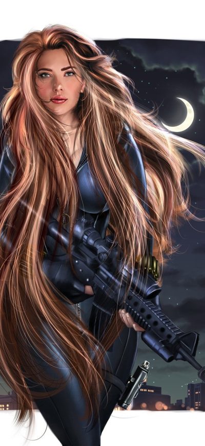 Fond d'écran iPhone Black Widow Artwork