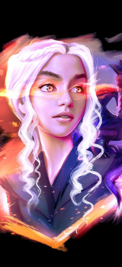 Fond d'écran iPhone Daenerys Targaryen And Dragon Fan Art