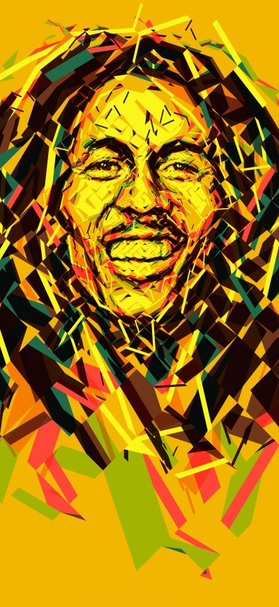 Fond d'écran iPhone Bob Marley Abstract Artwork 8k