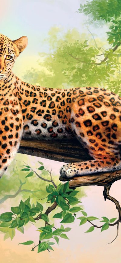 Fond d'écran iPhone Leopard Art HD
