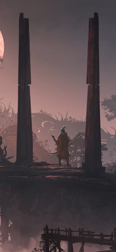 Fond d'écran iPhone Sekiro Shadows Die Twice Digital Fan Art