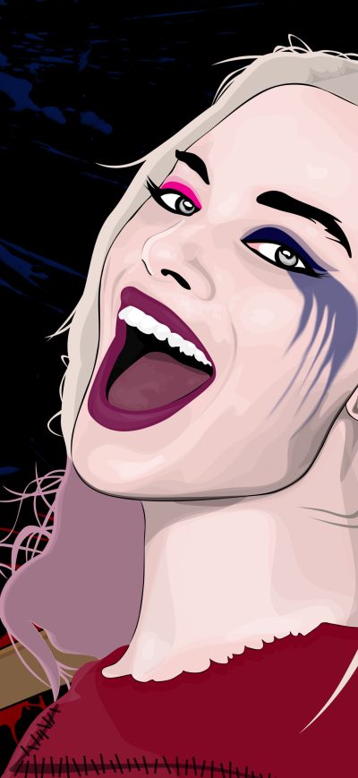 Fond d'écran iPhone Harley Quinn Vector Portrait